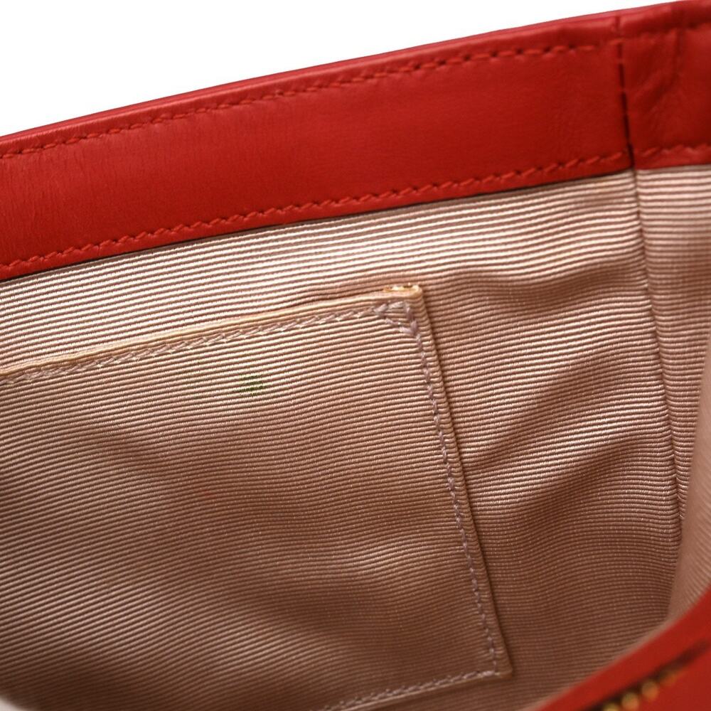 Gucci Leather Rajah Chain Shoulder Bag Red - Picture 4 of 4